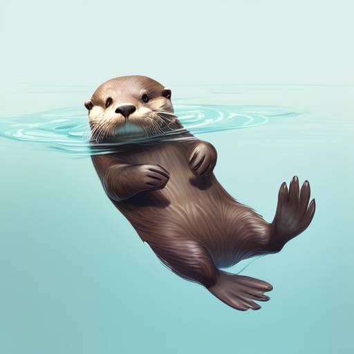 How do otters float?