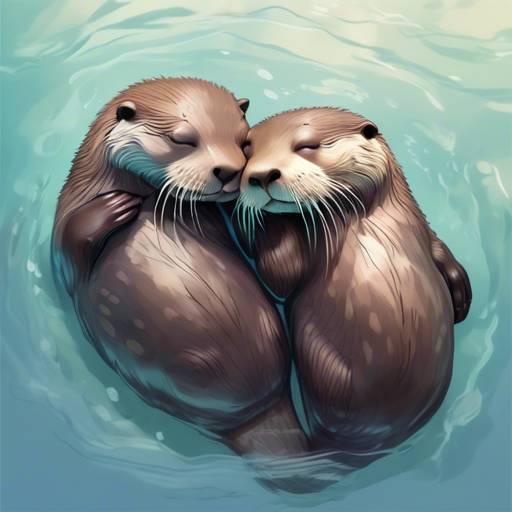 How do otters sleep?